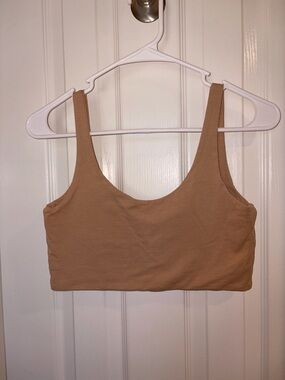 Cotton On Scoop Neck Crop Tank Tan